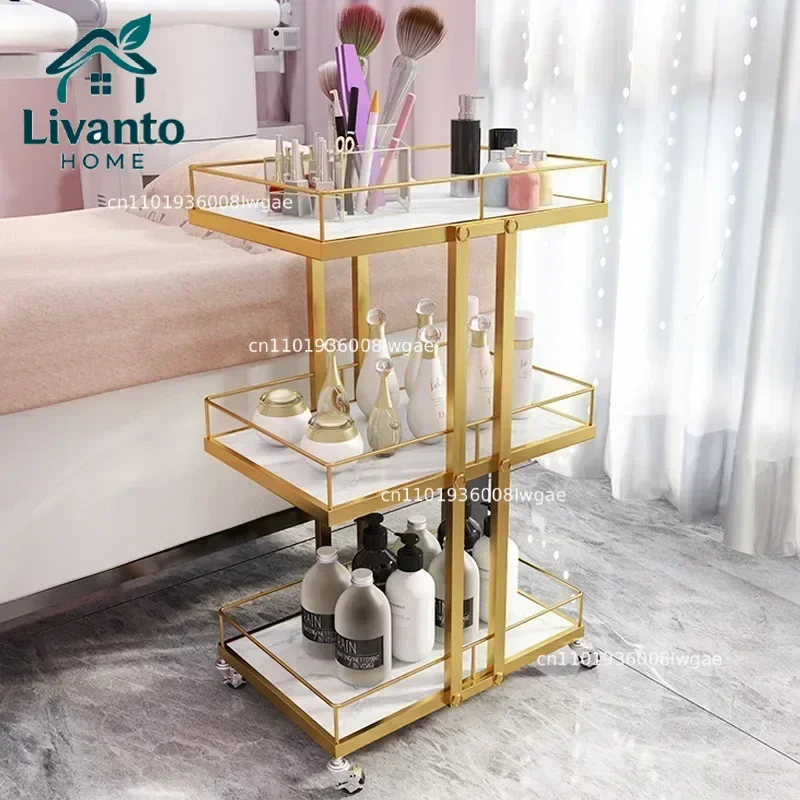 

Professional Barber Salon Trolley Luxury Chariot Spa Equipment Chairs Organizers Carro Estetica Ruedas Profesional Trolley