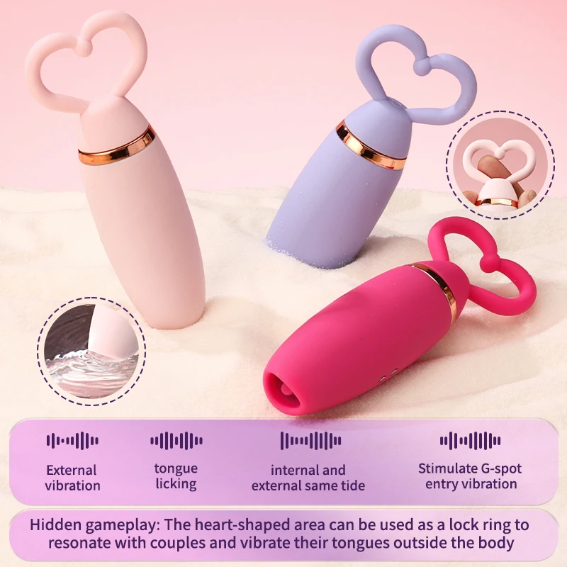مدلك عالي التردد على شكل قلب، 8 ترددات، شحن مغناطيسي، لعبة الحلمة، لعبة الاستمناء للإناث البالغات