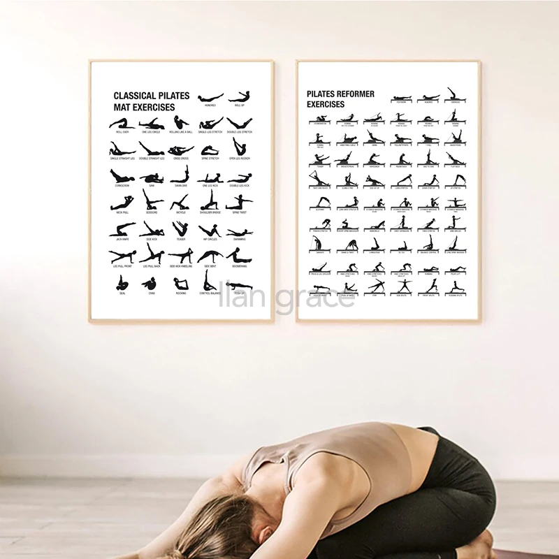 PILATES Posters and Prints Pilates Gift Pilates Studio Decor Modern Minimalism Inspiration Wall Art Canvas Painting Pictures