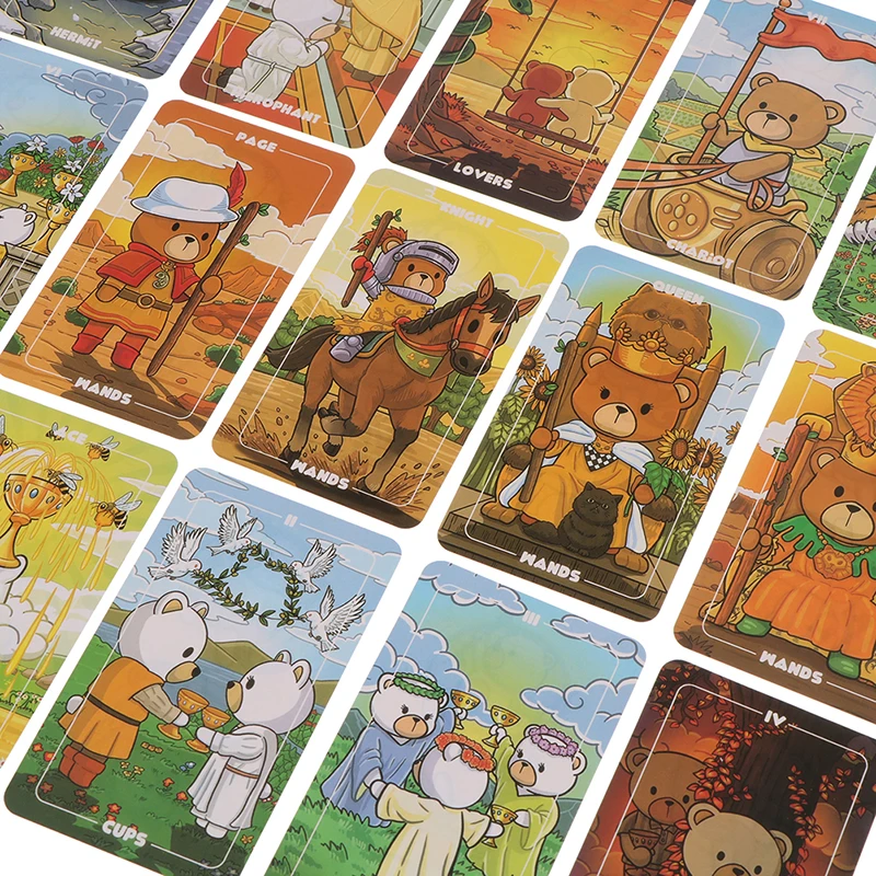 ไพ่ทาโรต์เท็ดดี้ สำหรับทำนายดวงชะตา เกมไพ่สำหรับครอบครัว เกมไพ่สำหรับผู้เริ่มต้น เกมทำนายดวงชะตา