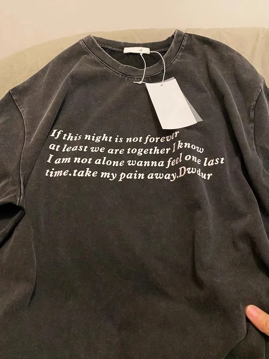 Graphic Printed Washed Cotton Men\'s Long Sleeved T-shirt Autumn Winter Harajuku Man Hip Hop Streetwear Oversized Loose Top Tees