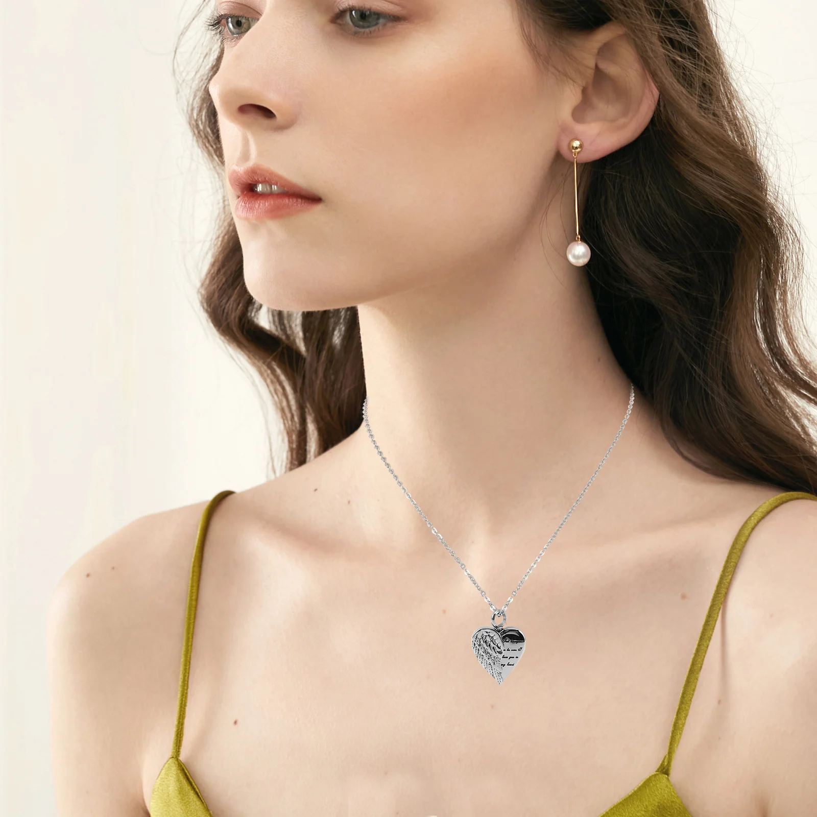 

Ювелирные изделия для кремации домашних животных, мемориальная урна в форме сердца из нержавеющей стали, ожерелье, мини-футляр, ювелирные изделия на память для собак, кошек