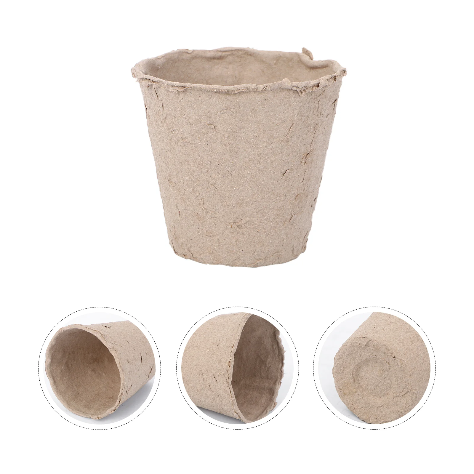 40 Pcs Paper Pot Nursery Cup Gardening Pots for Plants Flower Pulp Tray Cultivation