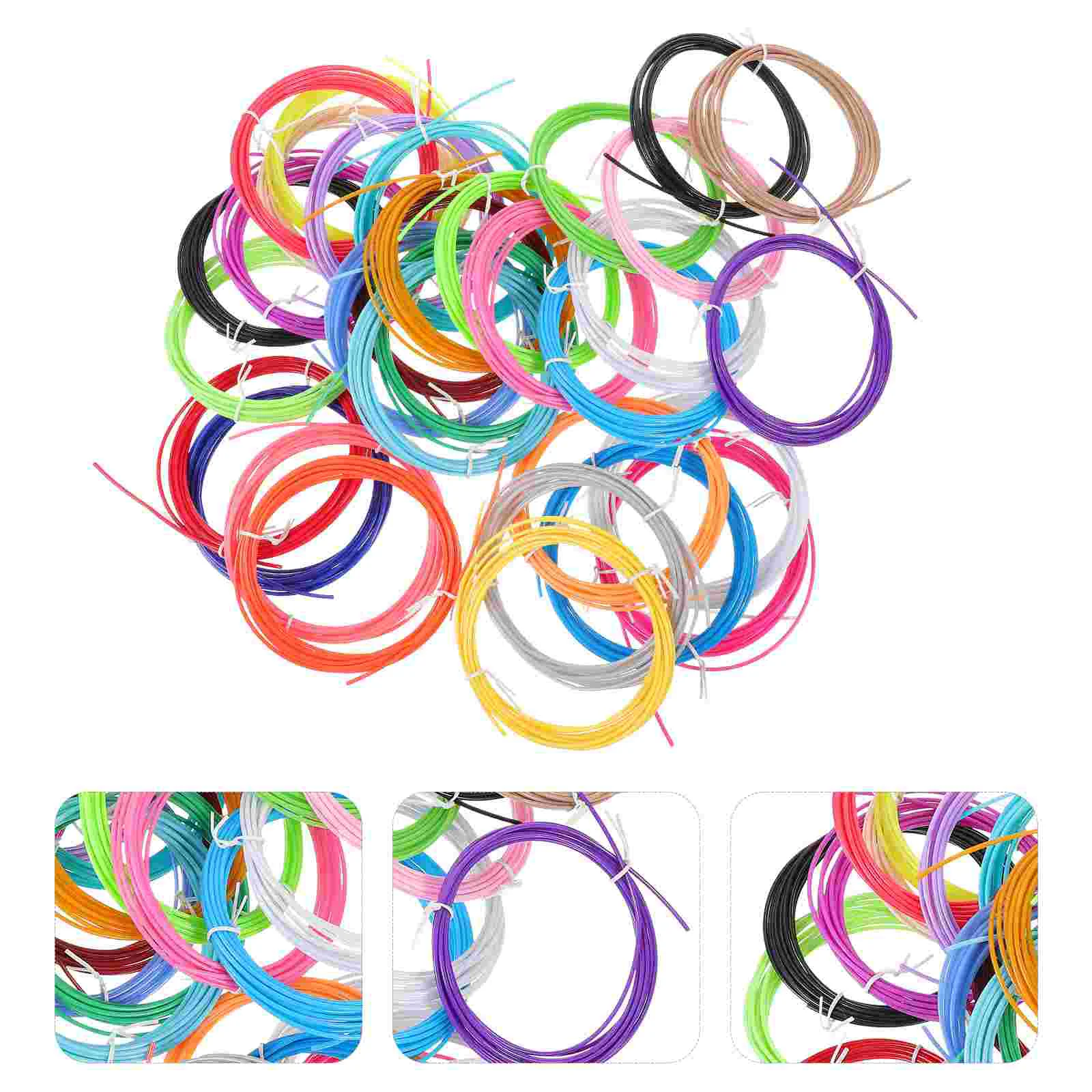 

30 Pcs Pcl Wire Low Temperature Filament 30-colors Consumables Abs 175mm 3d Printer Parts Plc Printing for