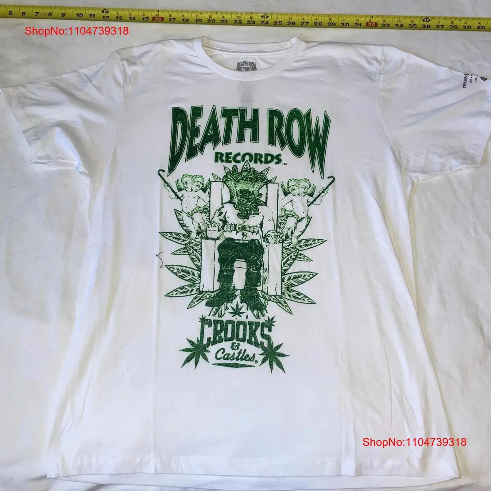 

Футболка Death Row Records Crooks Castles, мужская, размер XL, винтажная, с стираным рисунком, дышащая, растянутая, мягкая уличная одежда