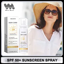 Sunscreen Spray Spf50+ Anti UV Prevent Sunburn Waterproof Sweatproof Lasting Protection Brightening Moisturizing Face Body Spray