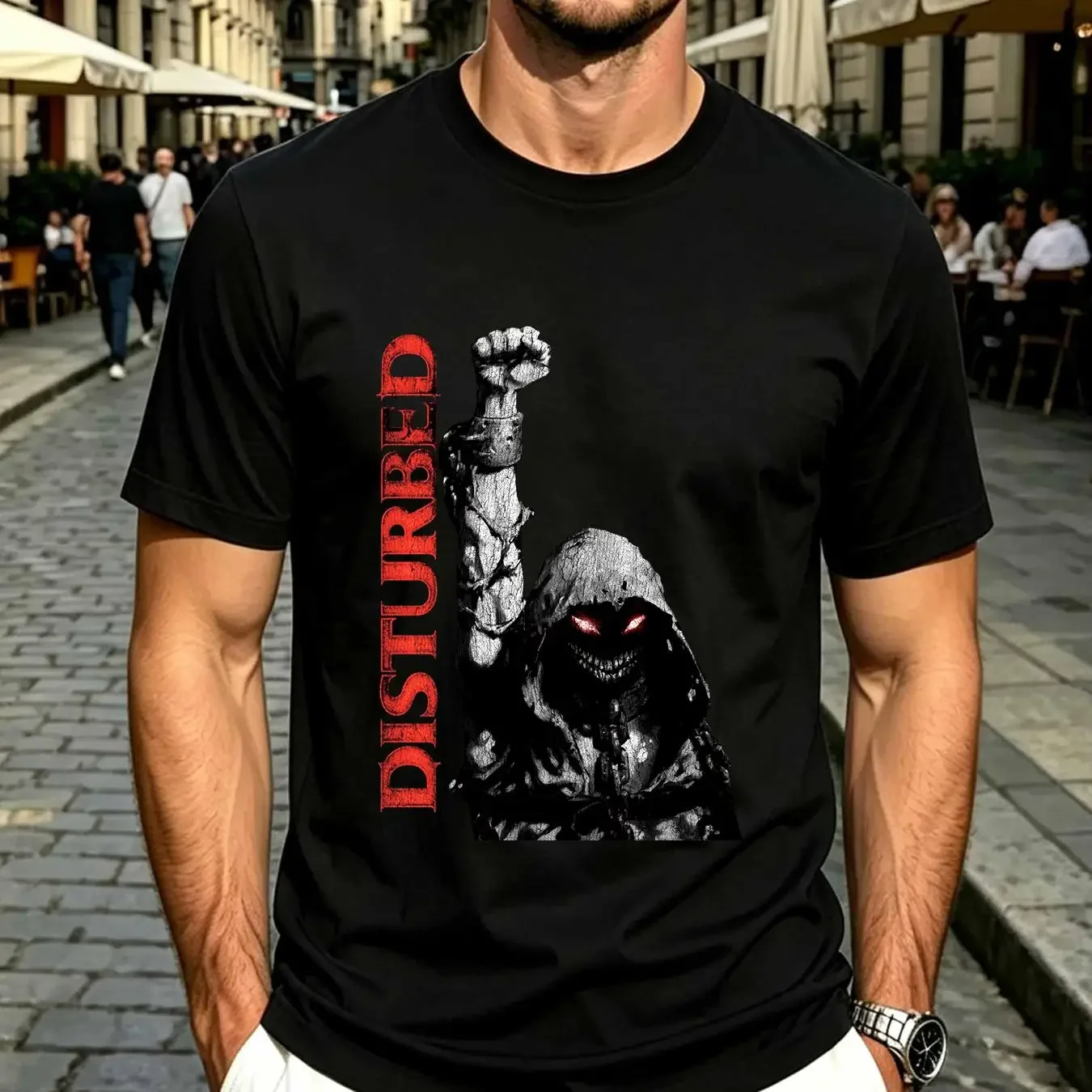washed T Shirt DISTURBED The Guy MEDIUM down with sickness heavy metal y2k vintage Washed graphic Stylish fashion Unisex