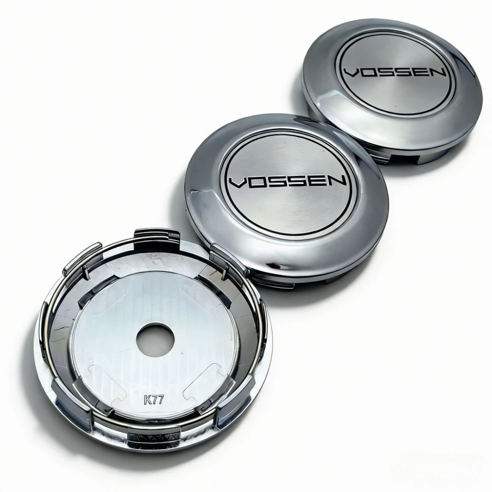 4 unidades Tapas centrales de rueda con emblema Vossen, 77 mm DE, 72 mm, a prueba de polvo, para llantas, accesorios para coche