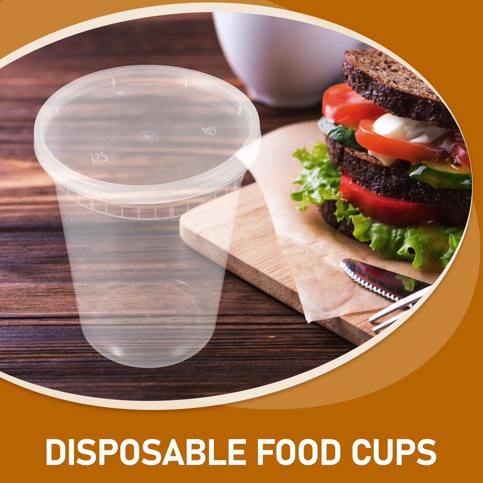 

Набор из 30 одноразовых контейнеров для еды, 32 унции, с крышками, герметичные, для супов, на вынос, для каш, десертов, тортов, йогурта