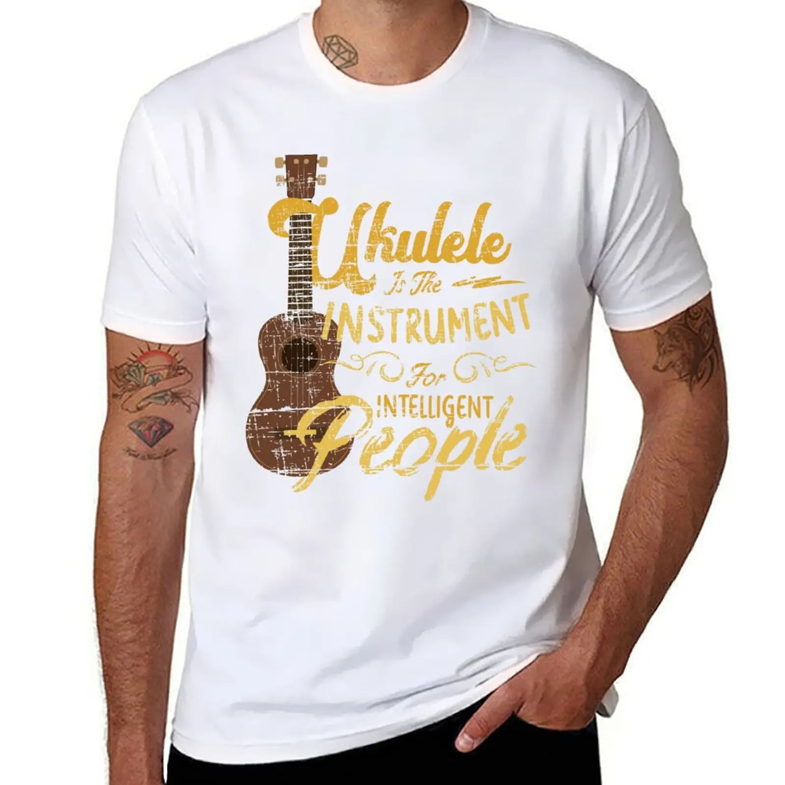 

Ukulele is The Instrument for Intelligent People T-Shirt man t shirt heavy cotton man tshirt T-Shirt