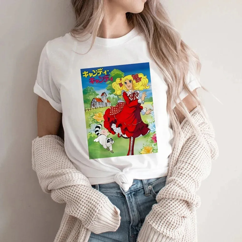 Candy Cartoon Print Streetwear T-Shirt Harajuku Kleidung Mode Mädchen T-Shirt Kurzarm Sommer Tee Lässiges Damen O-Neck Top – Detail 6