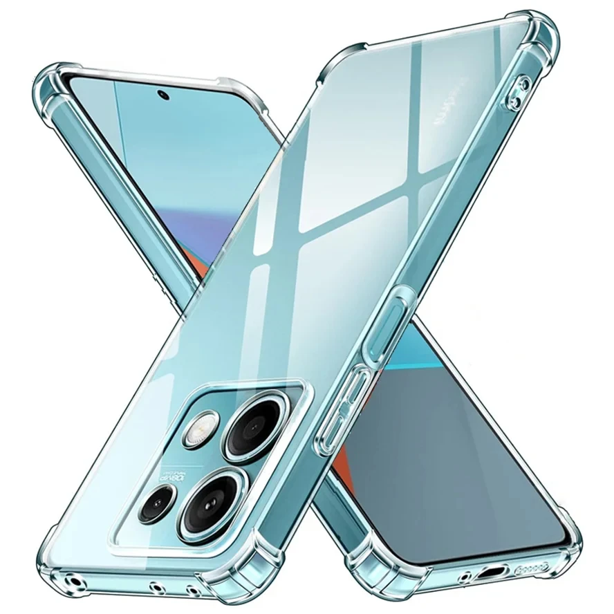 For Xiaomi Poco X6 Pro 5G transparent Case airbag anti drop shell Xaiomi POCO X6 Pro Silicone protect Phone Case Cover 6.67in