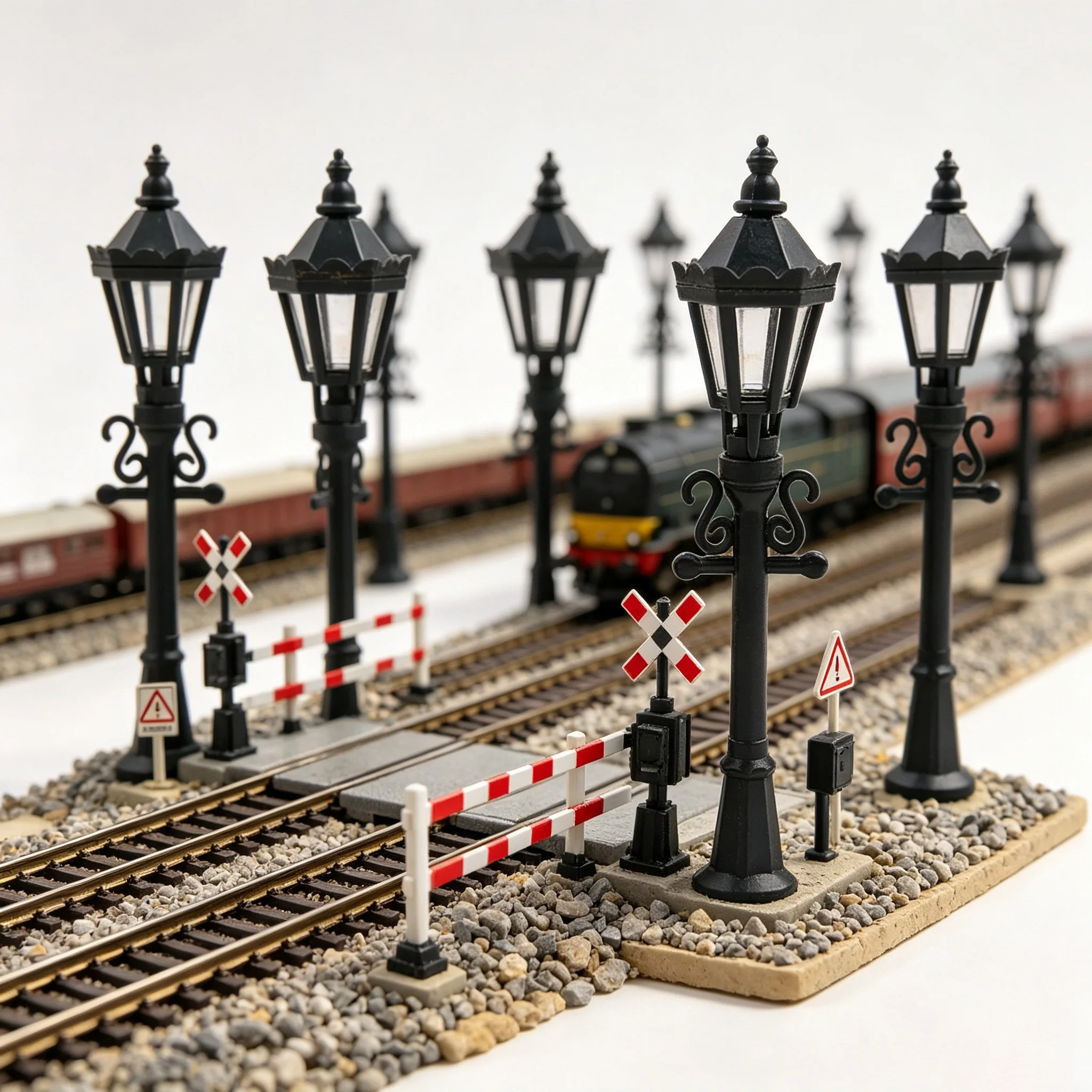 12cm HO Scale Mini Vintage Street Lamp Model Retro Lamppost Train Railway Layout Diorama Micro Landscape DIY Decor