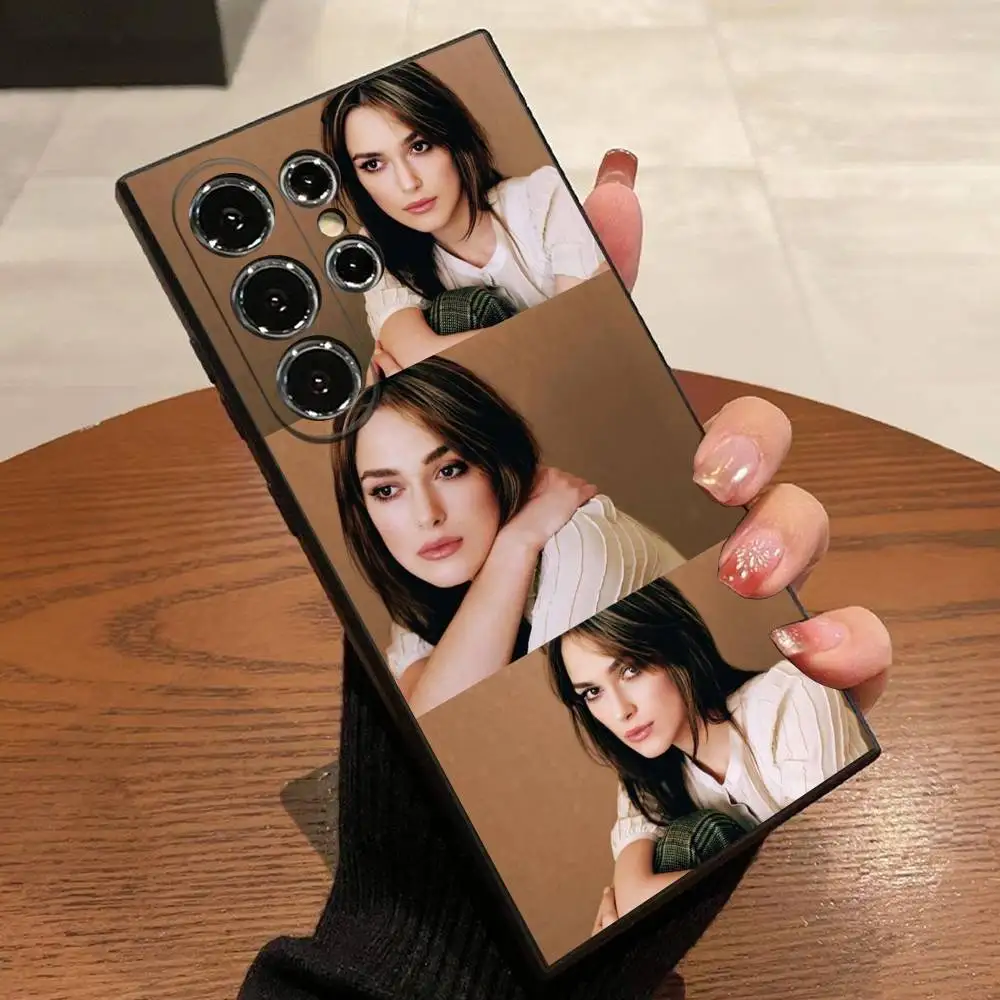 حافظة هاتف K-Keira Knightley لهاتف سامسونج S25، S24، S21، S22، S23، S30، Ultra، S20، Plus، Fe، Lite، 5G غطاء أسود #4