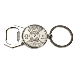 Durable Creative 50 Year Calendar Perpetual Novelty Key Rings Metal Key Ring Key Chain Bottle Opener