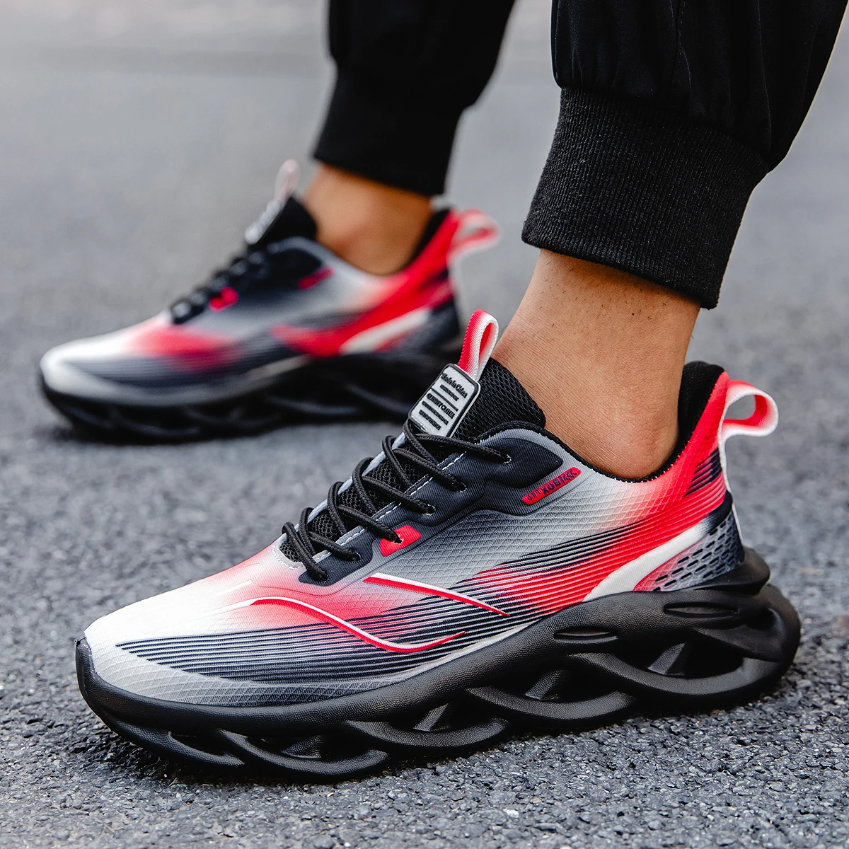 YRZL Mens Sports Shoes Non Slip Comfortable Casual Sneakers Breathable Mesh Running Shoes Lightweight Walking Man Shoes