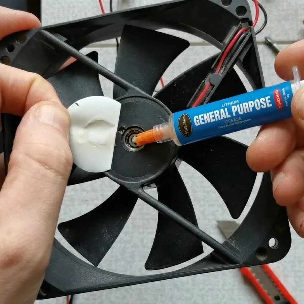 Premium 10g Lithium Grease Syringe with Precision Needle for PC Cooling Fan & Laptop CPU Bearing Maintenance Smooth Quiet Lube view 4