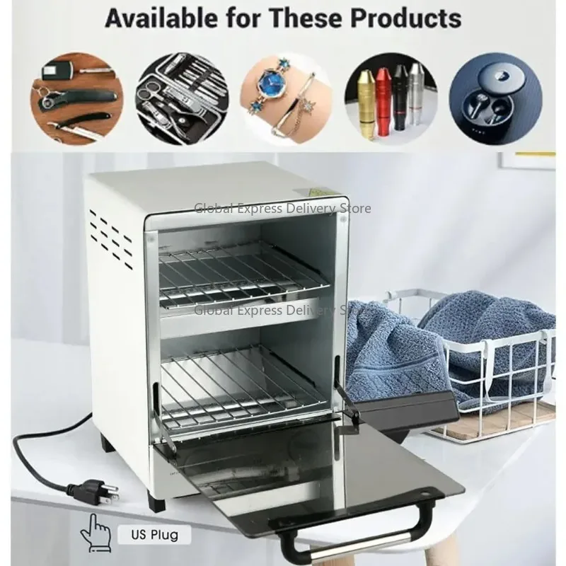 

Hot Towel Warmer Cabinet 12L Double Grid Plate Salon Hotel Anti-Virus Sterilizer Cabinet