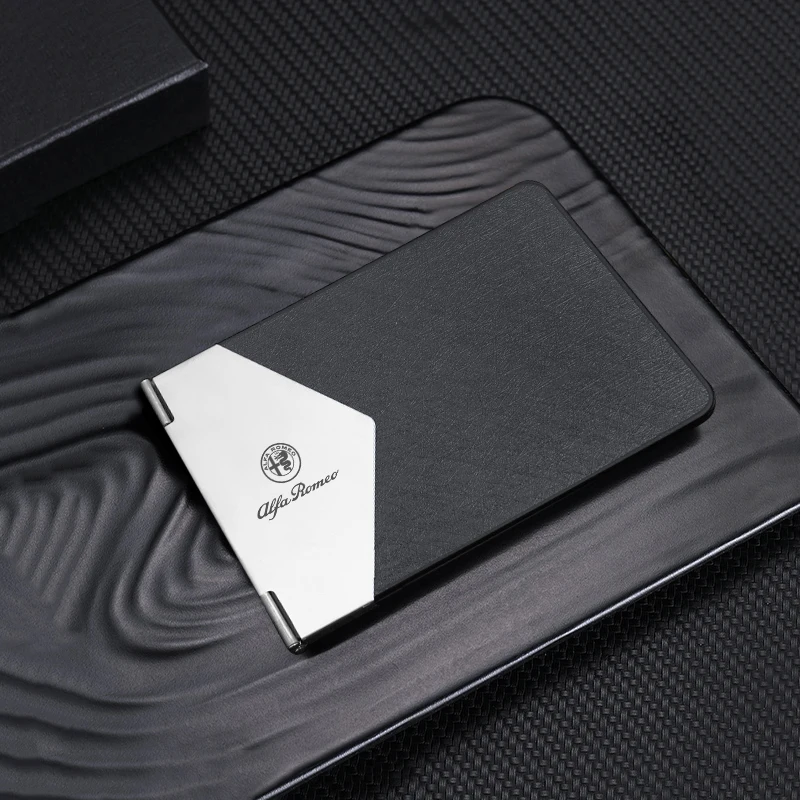 غطاء رخصة القيادة المعدنية للسيارات حامل بطاقة الائتمان لسيارة ألفا روميو جوليتا 147 159 GT فولانتي جوليا 156 تونال ستيلفيو سبايدر #6