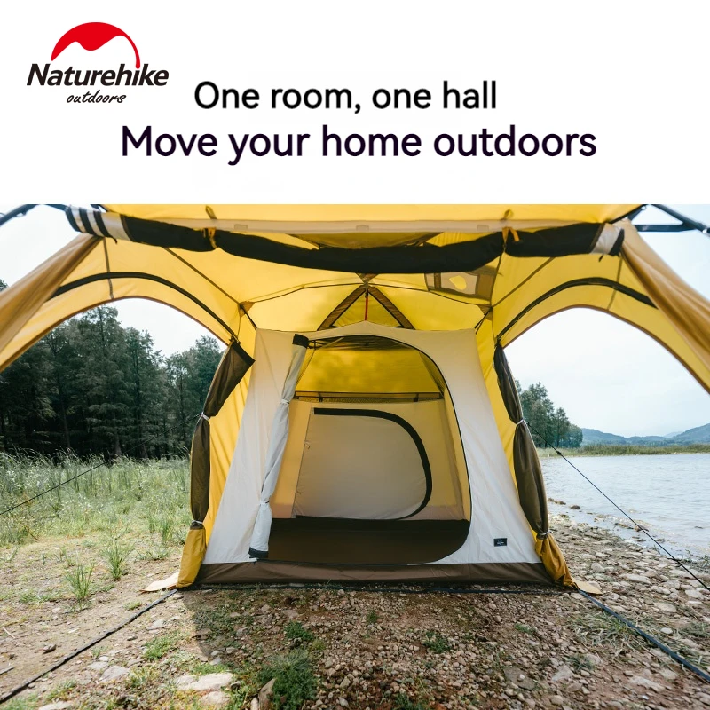 Naturehike-変更されたドーム型テント,ダブルテント,走行距離計,防水