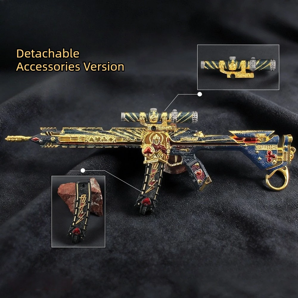 델타 포스 K416 운명의 에이스 게임 주변기기 장난감 총 모델 분리형 무기 복제품 수집용 데스크탑 장식품 소년을 위한 선물