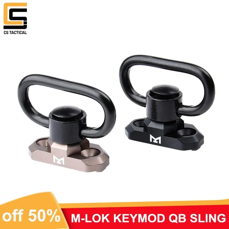 WADSN Tactical Metal QD Sling Mount For M-LOK Keymod Mount Base Accessories Mount Base Swivel Strap Buckle Quick Release Button