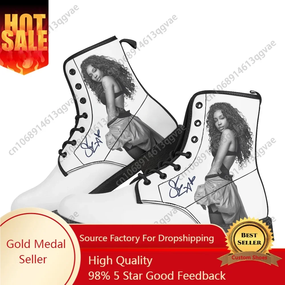 Sza Music American Singer Kill Bill Boots Mens Womens Teenager Shoes Casual Boot Outdoor High Quality Couple Customize Made Shoe