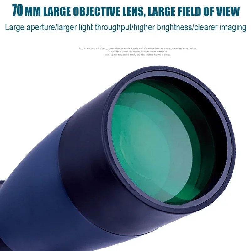 25-75x70 HD Spotting Scope Zoom Monocular BAK7 Prism Waterproof Telescope Spyglass Target Shooting Bird Watching Hunting Camping