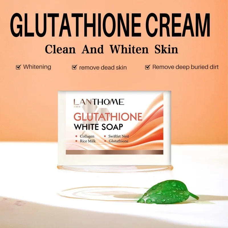 Glutathione Whitening Soap Bar Facial Body Cleaning Shampoo Bar Dark Spot Acne Remover Moisturizing For Underarm Skin