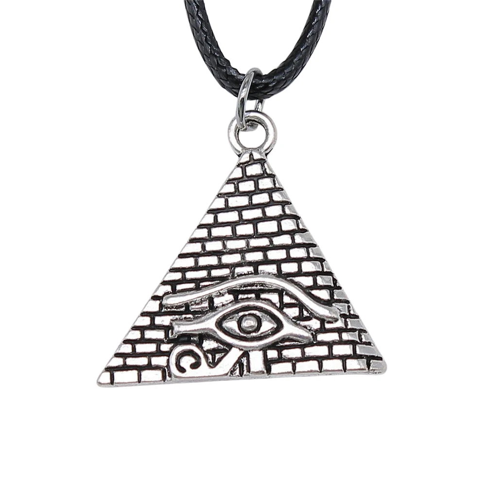 1pcs Pyramid The Eye Of Horus Neck Necklace Ornaments Jewelry Making Supplies Items Chain Length 45+4cm