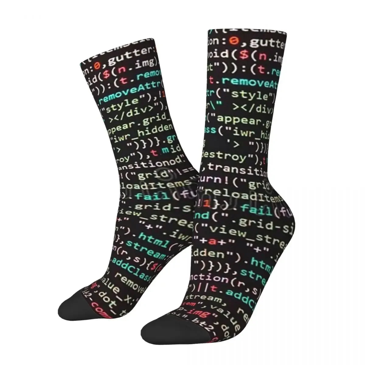 Java Script Code Socks Harajuku Super Soft Stockings All Season Long Socks Accessories for Unisex Gifts