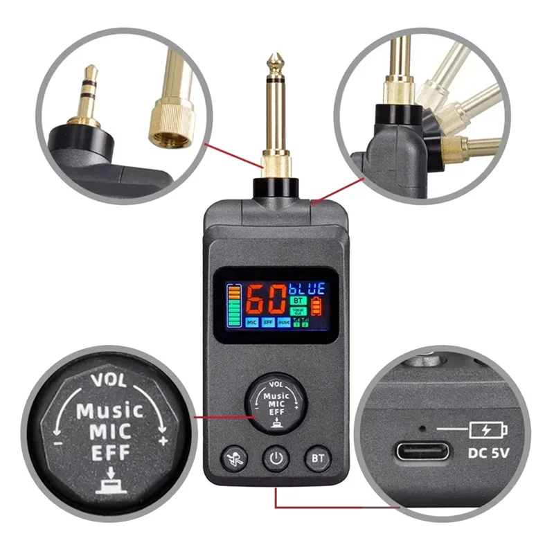 

Wireless Microphone DSP Anti-Whistling Reverb Bluetooth Microphone Singing Home Audio Microphones System For Home KTV