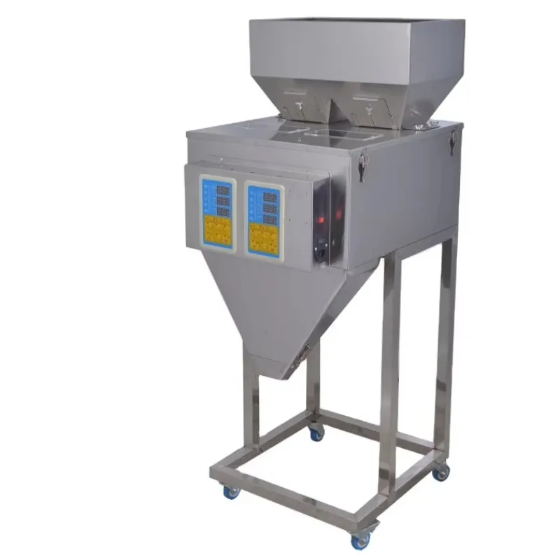 

Double head 500g large capacity granule tea powder rice grains flour nuts peanuts beans filling automatic packing machine
