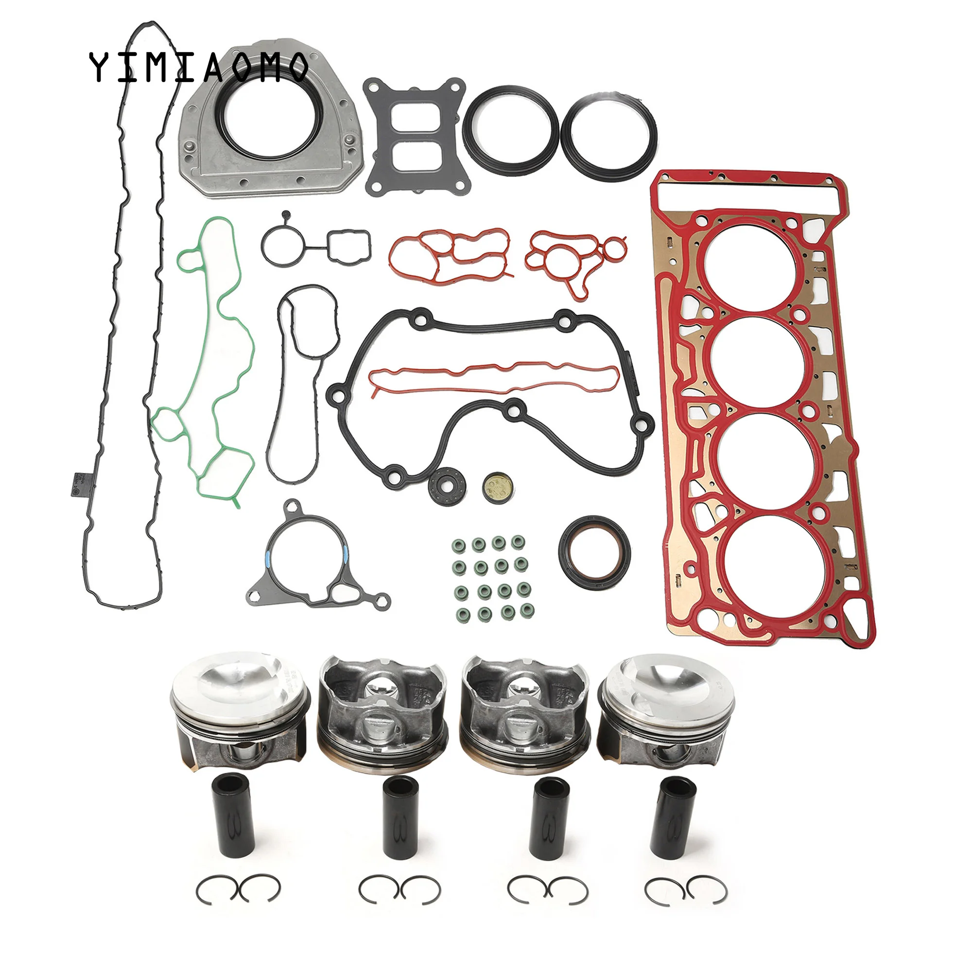 06H107065CM Engine Repair Package And Piston Oversized 0.25mm For VW Golf Jetta Audi A4 A5 Q3 Skoda Octavia Seat Leon 06K103383E