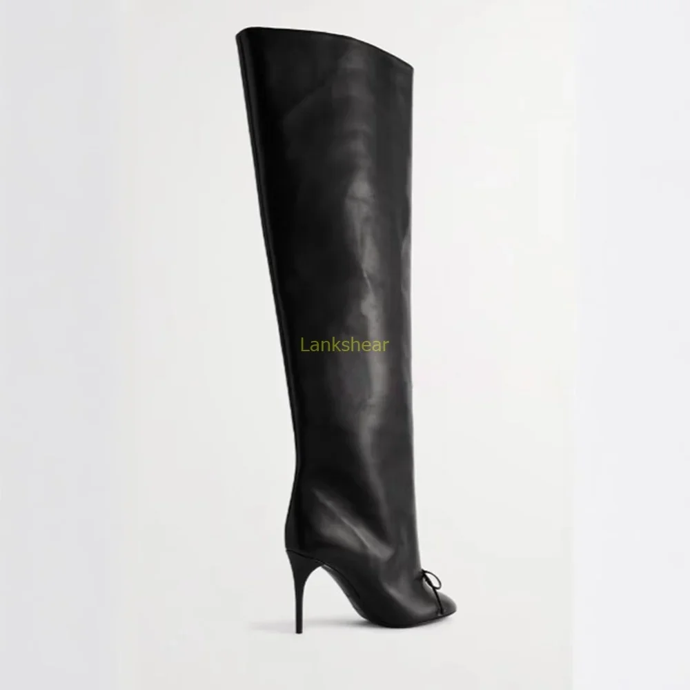 String Bead Decor Over The Knee Slouchy Boots Sexy Pointed Toe Stlietto Solid New Arrivals Fahion Women Modern Boots