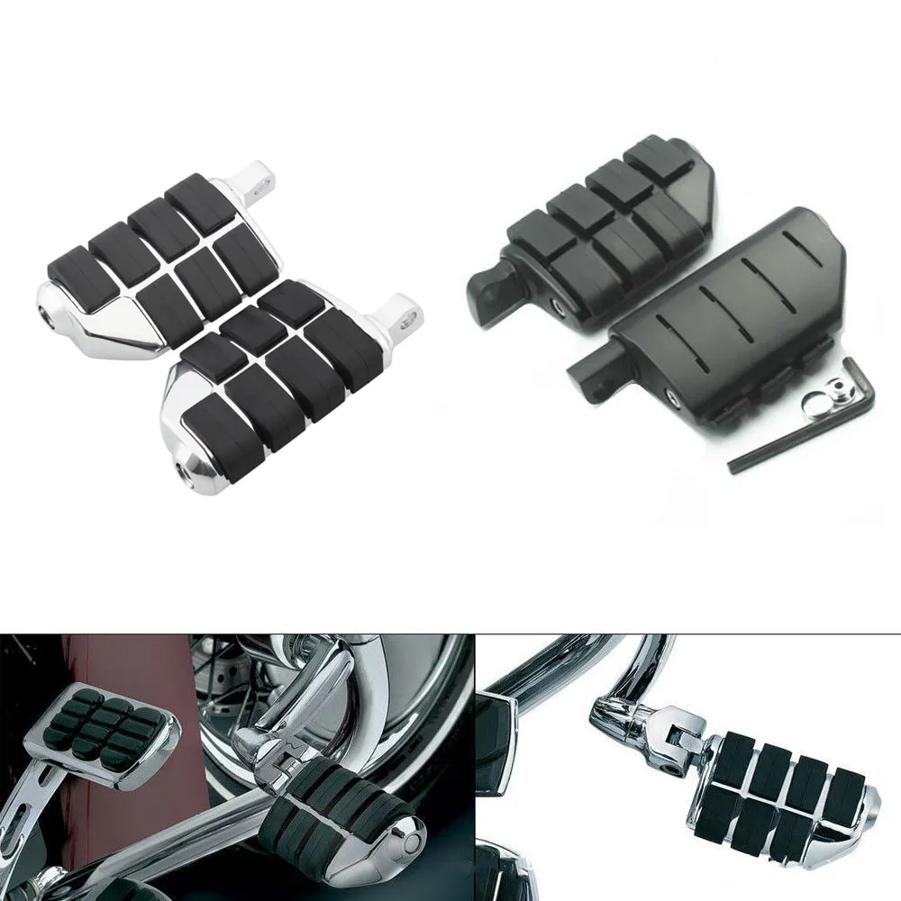 

2pcs Motorcycle Footpeg Foot Peg Male Mount Footrest Pedals For Harley Dyna Electra Glide XL883N Road King Softai Sportster