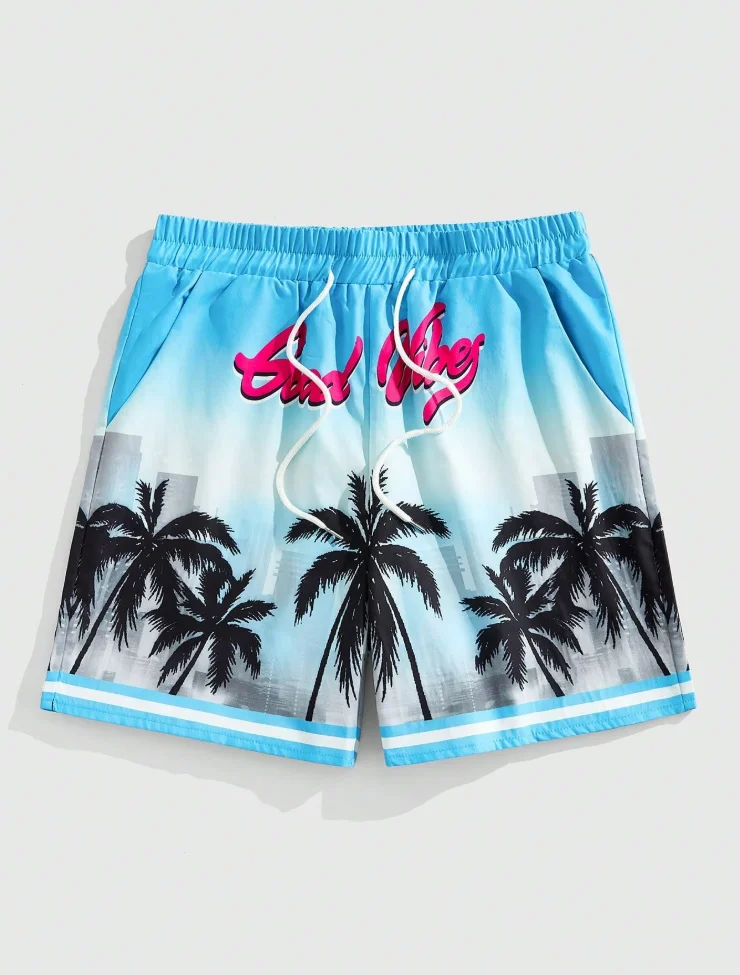 

Мужские пляжные шорты 2026 с принтом, для фитнеса, повседневного отдыха, спорта, дышащие, быстросохнущие, влагоотводящие, пляжные брюки