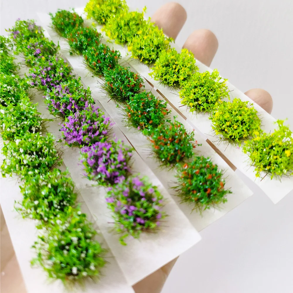 49/60-teiliges Künstliches Blumencluster-Modell für Landschaftsgestaltung, Gartendekoration, Statisches Gras, DIY-Modellbau-Materialien, Diorama-Zubehör – Detail 10