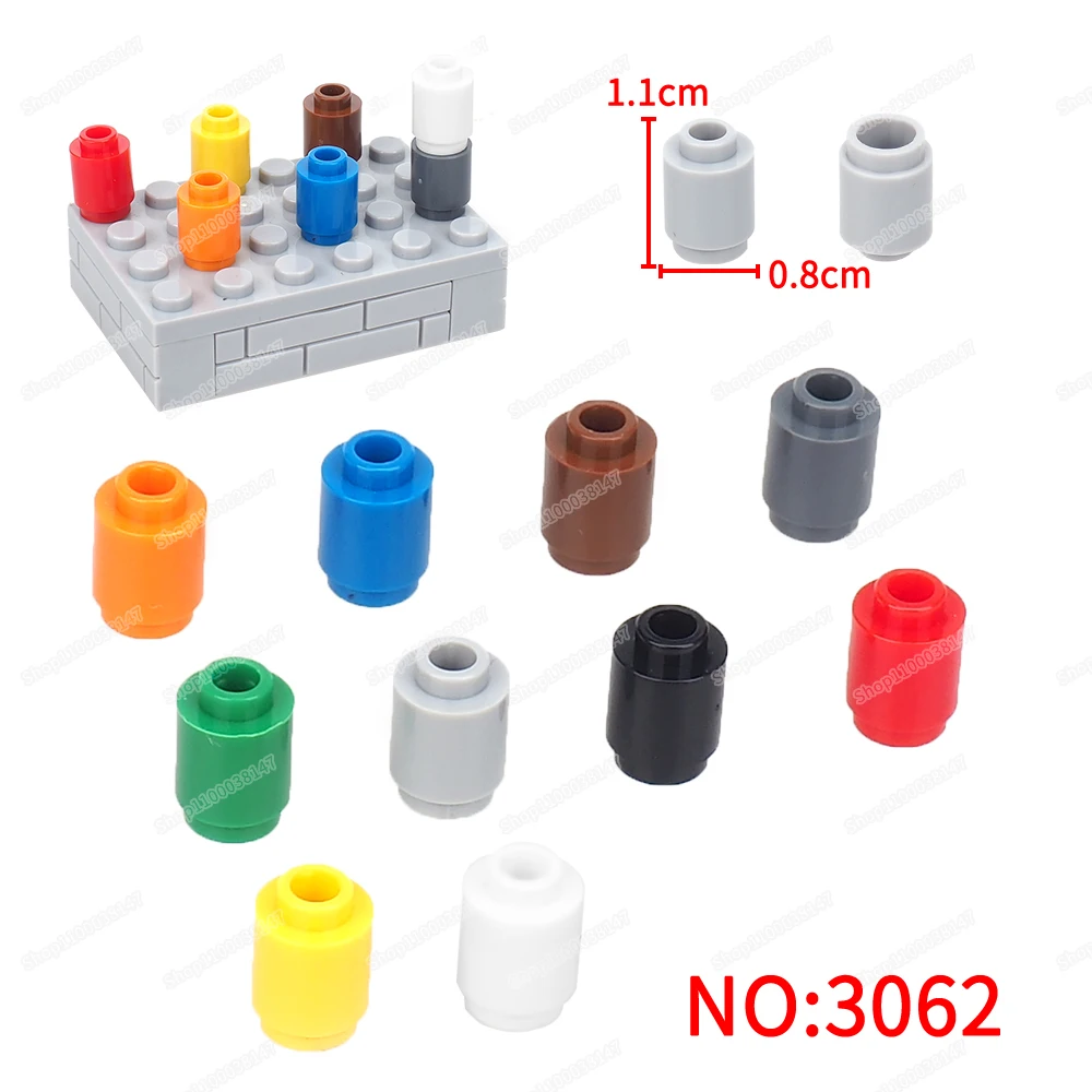 3062 Building Block 1x1 Dots Cylindrical Moc Accessories Small Particles Model Figures Scenes Military City Child Gifts Diy Toys