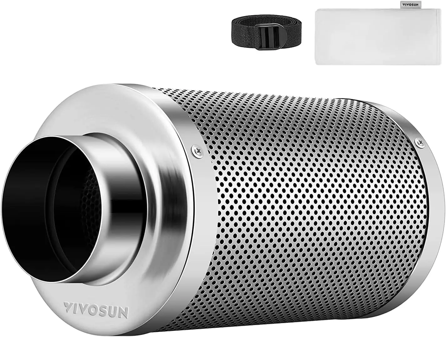 

4 Inch Carbon Filter for Inline Duct Fan with Australian Virgin Charcoal, Odor Control for Grow Tent, Reversible Flange 4"x12"