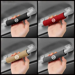 New Suede Car Roof Armrest Cover Pull Gloves Handle Protective For FIAT Abarth Grande Punto Tipo Panda Ducato Freemont Doblo