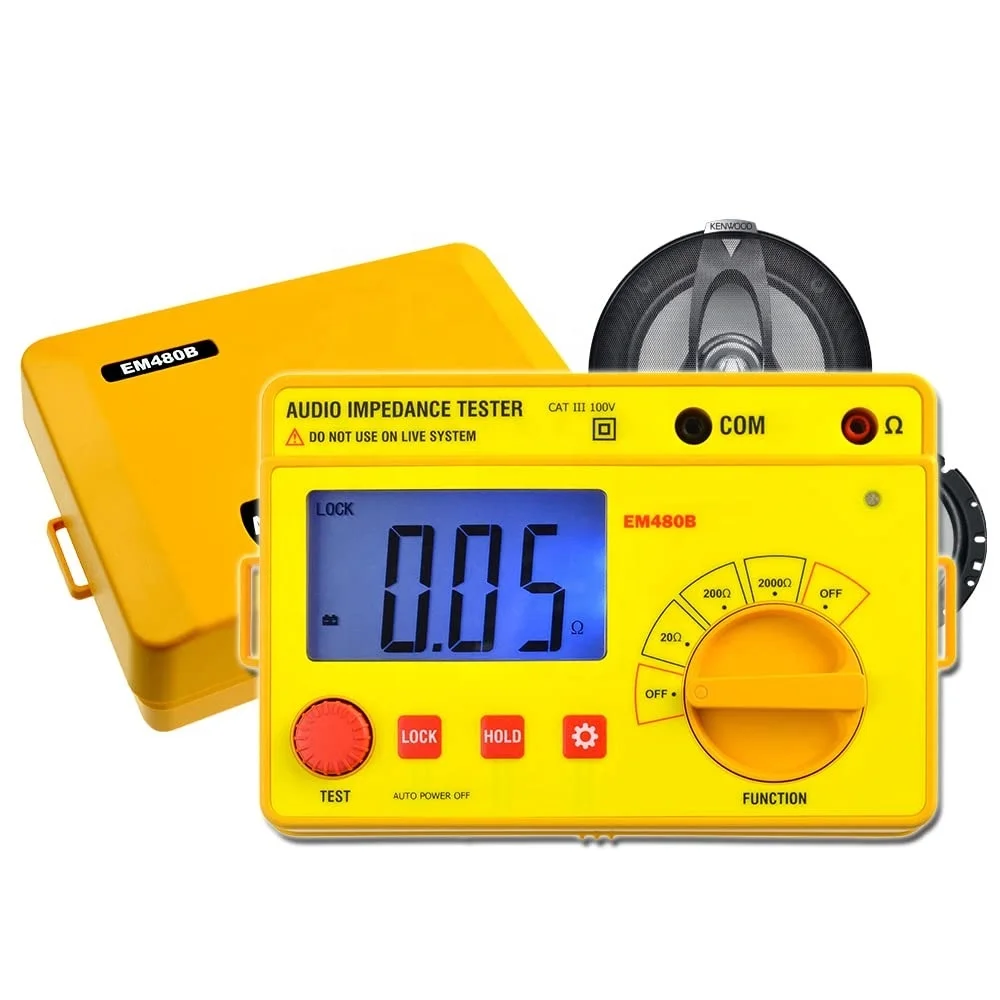 

EM480B Digital Insulation Resistance Meters Earth Audio Impedance Tester Megohmmeter Speaker Resistor Ohmmeter LCD Backlight