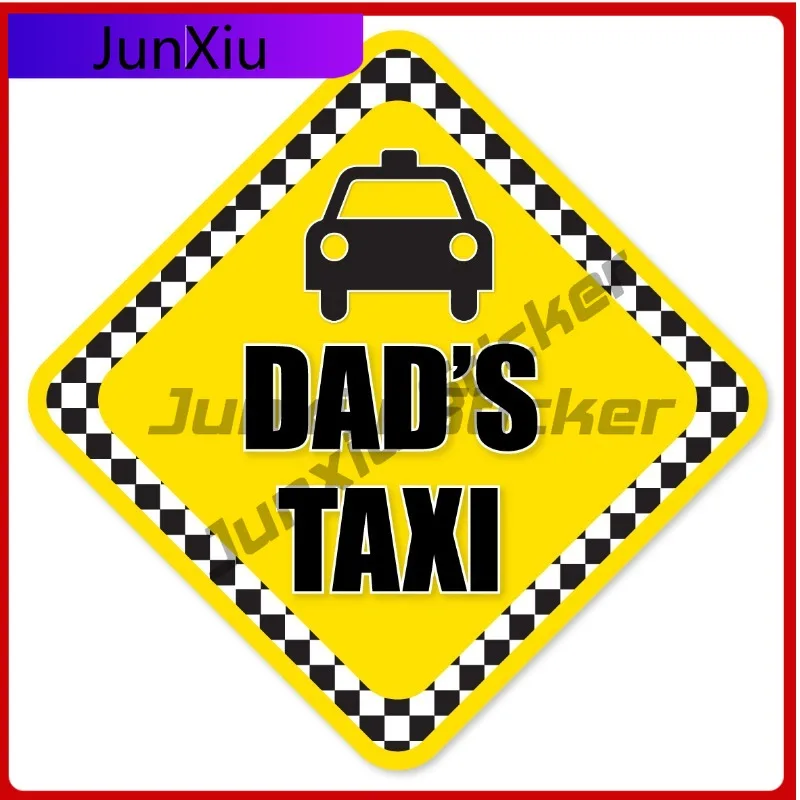 

Dad's Taxi Funny Cool Laptop Fade Proof Accessory Novelty Car Van Vinyl Sticker Decal Car Fade Proof Anime Window Anti