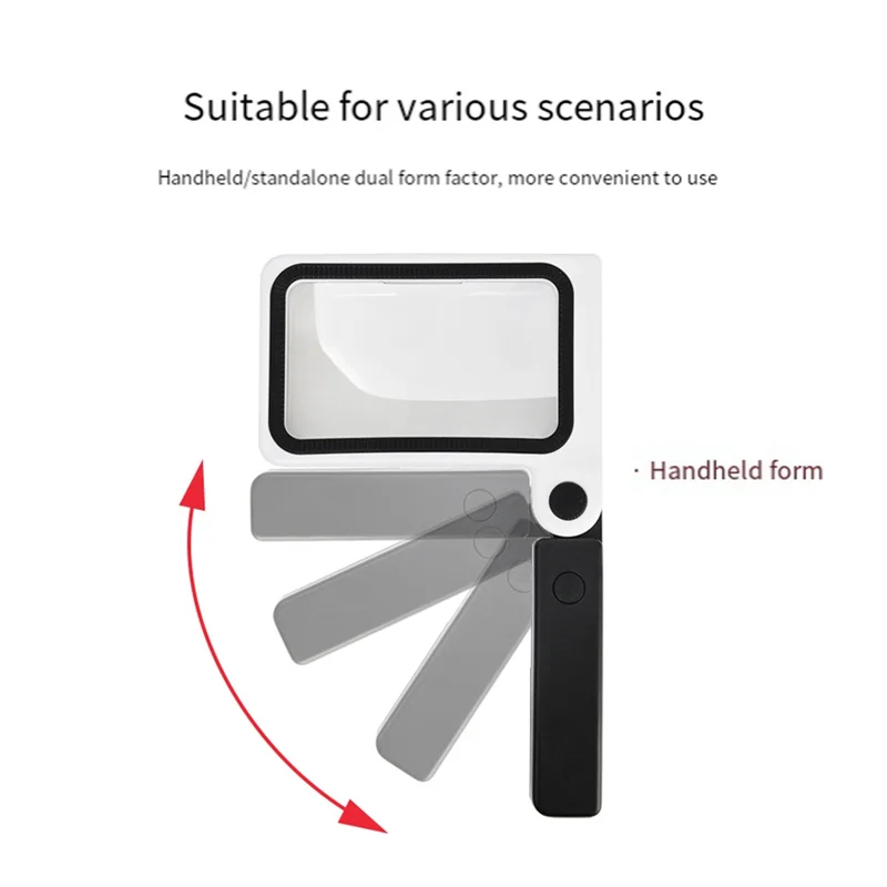 

ABCA-3.5X Professional Handheld Magnifying Glass Reading Lens 16 LED Light For Reading Magnifying Glass