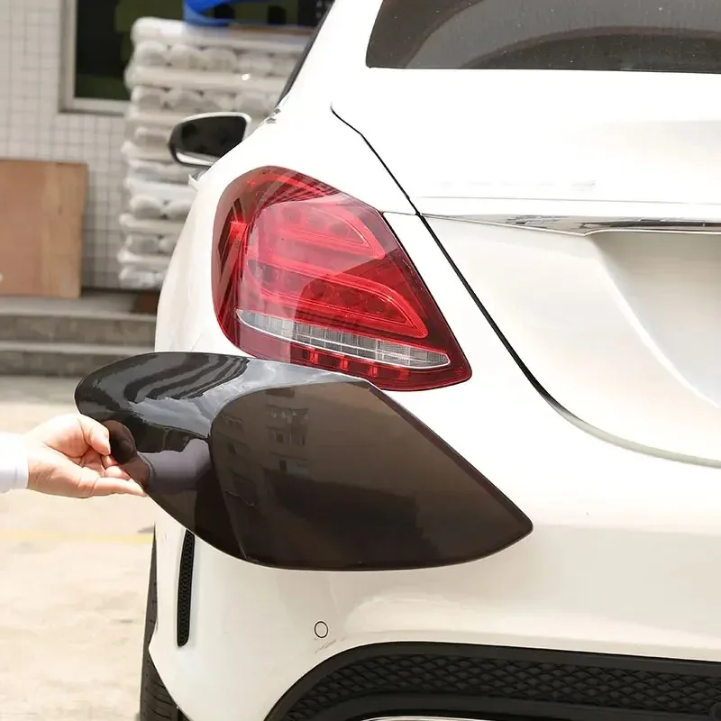 

For Mercedes Benz C Class W205 2015-2021 ABS Blackened Car Rear Lamp Shade Brake Indicator Cover Trim Car Accessories