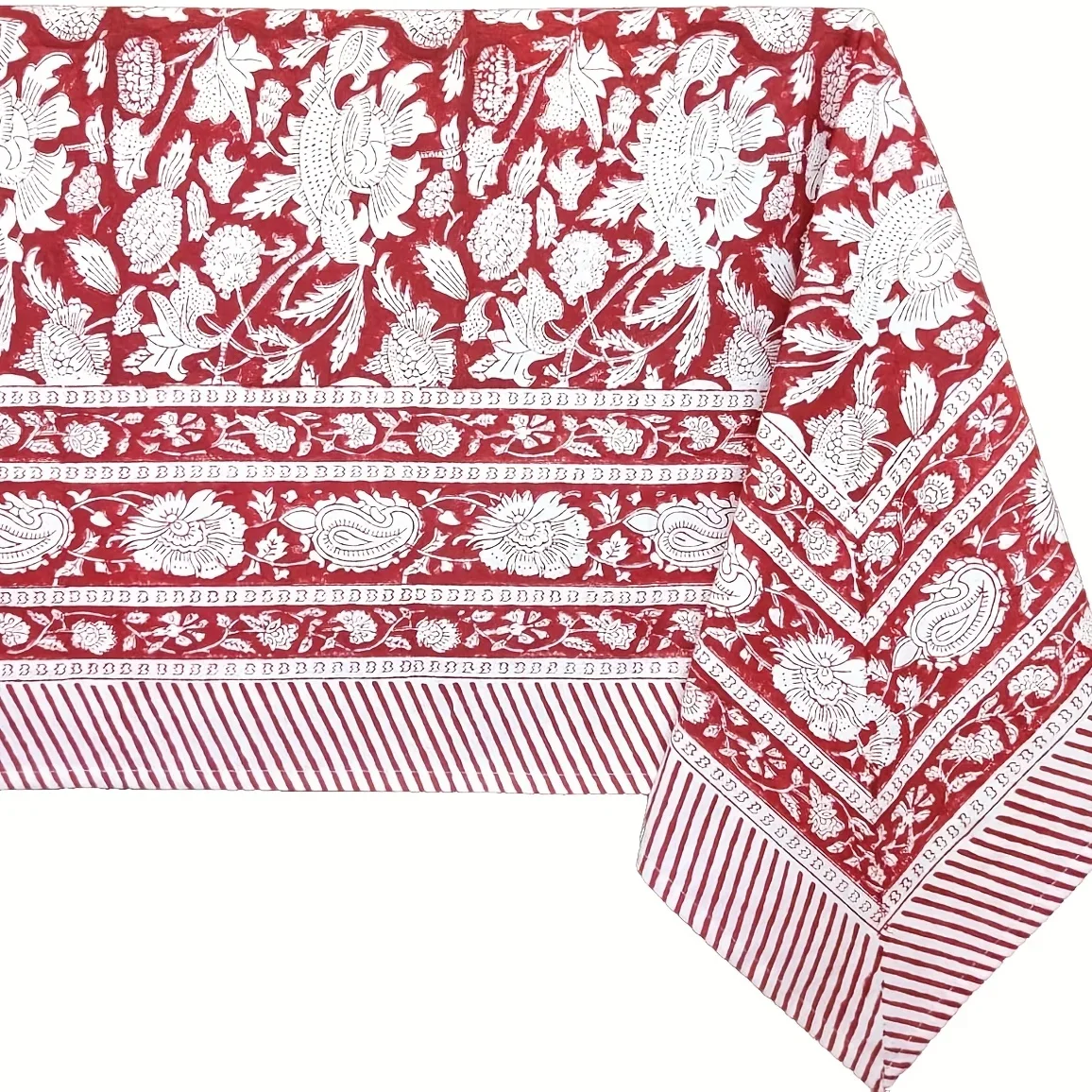 One linen tablecloth, suitable for the kitchen table. An elegant rectangular hand-woven embroidered tablecloth.xzj