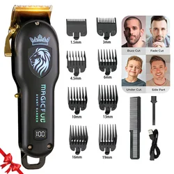 Professional Hair Clipper New Fashion Man Trimmer USB Charging Hair Cutting Machine RGB Colorful Light 2000 Lithium Battery