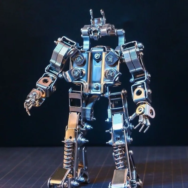기계식 금속 모델 조립 창의적인 시계 스탠드 3D DIY 블록 로봇 자가 조립 데스크탑 장식 생일 선물