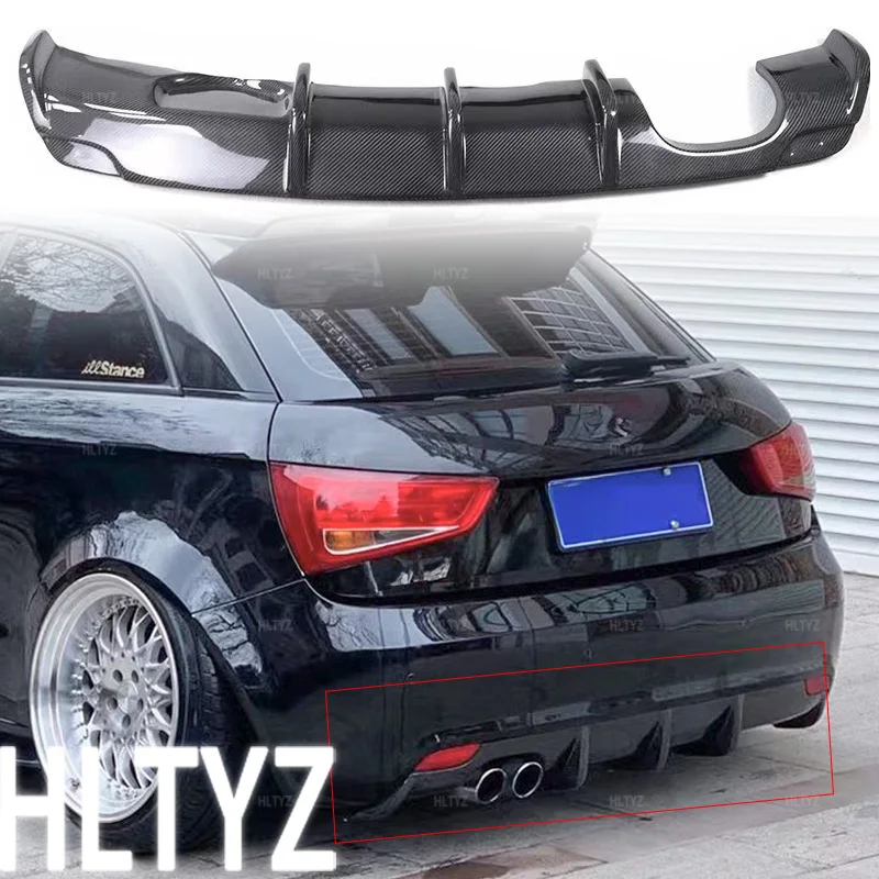 For 2009-2015 Audi A1 high-quality carbon fiber car rear bumper lip rear spoiler diffuser protective cover (only 2 doors) - view 2