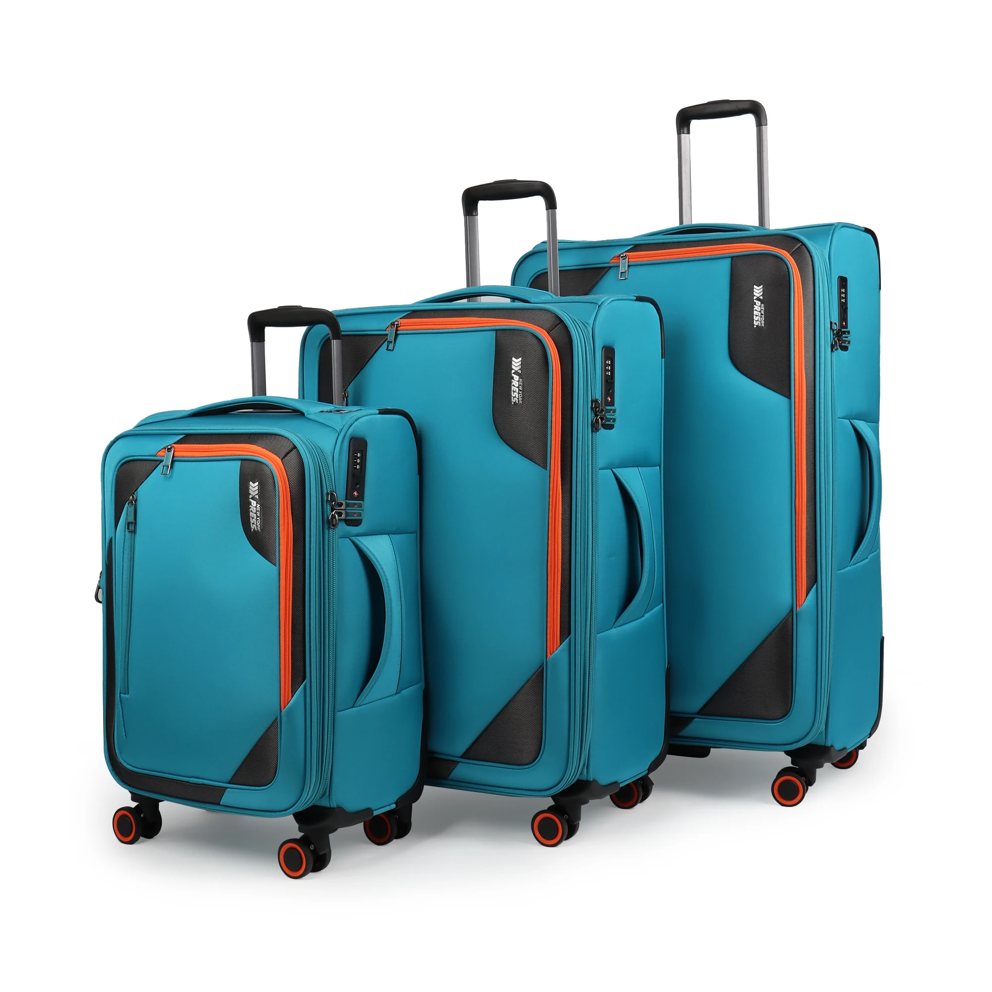 3-Piece Softside Expandable 20% Luggage Set Softside Suitcases with Spinner Wheels&TSA LOCK Lightweight Durable Rolling Luggage